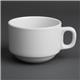 Royal Porcelain Classic White Stackable Tea Cups 200ml (12 pack)