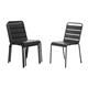 Bolero Amalfi Slatted Steel Side Chairs Grey (4 Pack)