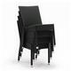 Bolero PE Wicker Side Chairs Charcoal (Pack of 4)