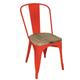 Bolero Bistro Side Chairs with Wooden Seat Pad Red (4 pack)