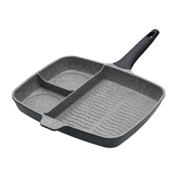 MasterClass Three Section Aluminium Grill Pan 33cm