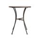 Bolero Round Steel Patterned Bistro Table Grey 600mm