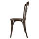 Bolero Manhattan Cross-Back Resin Chairs Dark Wood Effect (4 Pack)