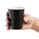 Fiesta Recyclable Coffee Cups Single Wall Black 225ml / 8oz (1000 Pack)