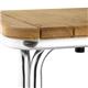 Bolero Square Ash and Aluminium Table 700mm