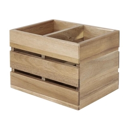 Olympia Table Organiser Acacia Wood 210x160x150mm