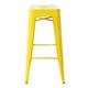 Bolero Bistro Yellow Steel High Stool (4 pack)