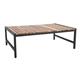 Bolero Steel and Acacia Low Coffee Table 1200x800mm