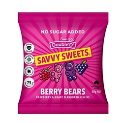 Savvy Sweets Berry Bears 50g (12 Pack)