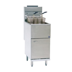 Pitco Single Tank Twin Basket Free Standing Propane Gas Fryer CE-35CS