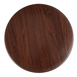 Bolero Pre-drilled Round Table Top Dark Brown 800mm