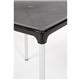 Black Square Table with Aluminium Legs 750mm