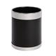Bolero Waste Paper Bin Black with Silver Rim 10.2Ltr