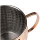 Olympia Barware Hammered Stainless Steel Copper Coated Mugs 440ml