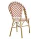 Bolero Parisian Style Rattan Side Chair Coral (2 pack)