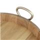 Olympia Round Tray Acacia Wood with Metal Handles 440x405x100mm