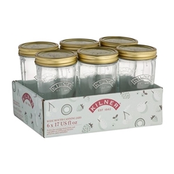 Kilner Wide Mouth Jars 500ml (6 Pack)