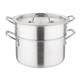 Vogue Aluminium Double Boiler Pan With Lid 24cm