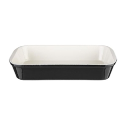 Vogue Cast Iron Roasting Dish Black