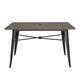 Bolero Complete Outdoor Aluminium Table Dark Wood Effect 1200x760mm