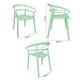 Bolero Mateo Café Chairs Mint Green (2 pack)