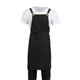 Southside Linen Blend Bib Apron Black