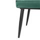 Bolero Lia Velvet Effect Chairs Dark Green (2 Pack)