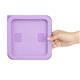 Hygiplas Square Food Storage Container Lid Purple Small