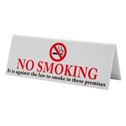 Beaumont No Smoking Table Sign Plastic