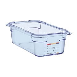 Araven ABS Food Storage Container Blue GN 1/4 100mm