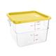 Hygiplas Square Food Storage Container Lid Yellow Large