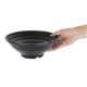 Olympia Kristallon Fusion Melamine Large Bowls Black 225mm (4 Pack)
