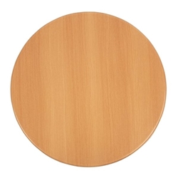 Bolero Pre-drilled Round Tabletop Beech Effect 600mm