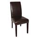 Bolero Curved Back Leather Chairs Dark Brown (2 Pack)