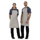 Southside Linen Blend Bib Apron Grey