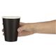 Fiesta Recyclable Coffee Cups Single Wall Black 340ml / 12oz (50 Pack)