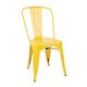 Bolero Bistro Steel Side Chairs Yellow (4 pack)