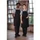Southside Linen Blend Bib Apron Black