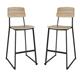 Bolero Beaufort Wooden Interior High Stools (2 Pack)