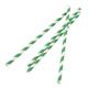 Fiesta Compostable Paper Straws Green Stripes (250 Pack)
