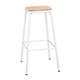 Bolero Cantina High Stools with Wooden Seat Pad White (4 pack)