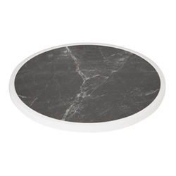 Bolero Fibre Glass Round Table Top Dark Granite Effect 580mm