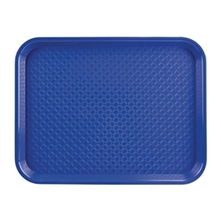 Olympia Kristallon Polypropylene Fast Food Tray Blue Medium 415mm
