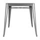 Bolero Bistro Square Steel Table Gun Metal 668mm