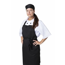 CaterBase Bib Aprons Polycotton Black (2 pack)
