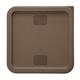 Hygiplas Square Food Storage Container Lid Brown Medium