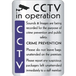 Vogue CCTV In Operation Crime Prevention Sign