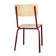 Bolero Cantina Side Chairs with Wooden Seat & Backrest Wine Red (4 Pack)