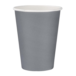 Fiesta Recyclable Coffee Cups Single Wall Charcoal 340ml / 12oz (1000 Pack)