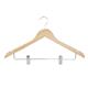 Bolero Wooden Hanger with Anti-Slip Clips (10 Pack)